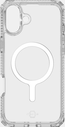 ITSKINS Doorzichtig Hoesje geschikt voor Apple iPhone 16 MagSafe Telefoonhoesje Hardcase | ITSKINS Backcover Shockproof | Geschikt voor MagSafe | Geschikt voor Draadloos Opladen met Magnetische Ring | MagSafe Case - Transparant