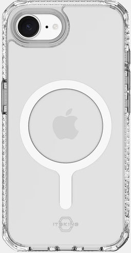 ITSKINS Doorzichtig Hoesje geschikt voor Apple iPhone 16e MagSafe Telefoonhoesje Hardcase | ITSKINS Backcover Shockproof | Geschikt voor MagSafe | Geschikt voor Draadloos Opladen met Magnetische Ring | MagSafe Case - Transparant