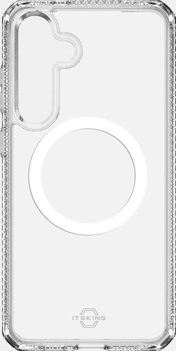 ITSKINS Doorzichtig Hoesje geschikt voor Samsung Galaxy S25 Plus MagSafe Telefoonhoesje Hardcase | ITSKINS Backcover Shockproof | Geschikt voor MagSafe | Geschikt voor Draadloos Opladen met Magnetische Ring | MagSafe Case - Transparant