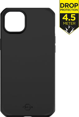 ITSkins Hoesje geschikt voor Apple iPhone 14 Plus Telefoonhoesje Flexibel TPU | ITSkins SpectrumSilk-R Backcover Shockproof | Schokbestendig iPhone 14 Plus Telefoonhoesje | Anti Shock Proof - Zwart