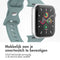 imoshion Siliconen⁺ bandje - Geschikt voor Apple Watch 1, 2, 3, 4, 5, 6, 7, 8, 9, 10 (42 mm), SE - 38/40/41 mm - Groen - S/M