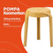 Alterego Pompa - Lage Stapelbare Kruk - Mosterdgeel Plastic - 35x35.5x45cm