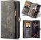 Caseme - vintage 2 in 1 portemonnee hoes - Geschikt voor Samsung Galaxy S20 FE- Zwart