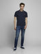 JACK & JONES JJENOAH - Polo - Contrast kraag en mouw - Donkerblauw - Maat XL