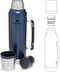 Stanley The Legendary Classic Bottle Thermosfles - 1000 ml - RVS/Zwart