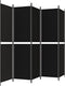 vidaXL - Kamerscherm - met - 5 - panelen - 250x200 - cm - stof - zwart