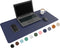 WURK Bureau Onderlegger - Professioneel Kunstleer - Muismat XXL met Kabel Clip - 120x60cm - Blauw