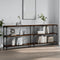 vidaXL - Wandtafel - 200x29x75 - cm - bewerkt - hout - gerookt - eikenkleurig