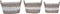vidaXL - Plantenbakken - verhoogd - 3 - st - wicker - met - PE-voering
