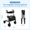Safe Age® Rollator - Lichtgewicht opvouwbaar - Gevoerde zitting en rugleuning - Zwart
