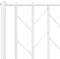 vidaXL - Hoofdbord - 150 - cm - metaal - wit