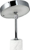 Dyberg Larsen Starlight - Oplaadbare tafellamp - 3 helderheidsniveaus - Chroom/Wit marmer