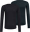 Odlo Active Warm Eco Base Layer Longsleeve - Onderkleding voor heren - Vochtregulerend en warm - Donkerblauw - Zwart (2 stuks)