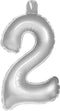 Opblaascijfer 2 Zilver