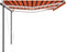 vidaXL - Luifel - automatisch - met - LED - en - windsensor - 6x3,5 - m - oranje - bruin