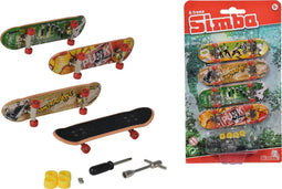 Simba Vinger Skateboard - Set van 4 - 8 cm - Voor kinderen vanaf 5 jaar (4 stuks)