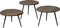 RENEW Turi table set (3) - 54x54/45/40/35 - recl. teak wine