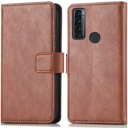 iMoshion Hoesje Geschikt voor TCL 20S / TCL 20L Plus / TCL 20L / TCL 20 5G Hoesje Met Pasjeshouder - iMoshion Luxe Bookcase - Bruin