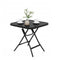 Woltu Z-PNT8145BLK - Opvouwbare bijzettafel - Gehard glazen blad - Zwart - 46 x 46 x 48 cm