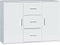 vidaXL - Dressoir - 91x29,5x65 - cm - bewerkt - hout - hoogglans - wit