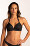 Beachlife Textured Leo - Halter bikinitop met beugel - Comfortabele fit - Grijs/Antraciet/Dierenprint
