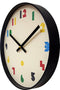 Wandklok 35cm - Stil - Zwart/Multikleur - ABS - nXt 'Bit'