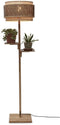 GOOD&MOJO Vloerlamp Bhutan - Zwart/Bamboe - Ø40x160cm - - Staande lampen voor Woonkamer - Slaapkamer