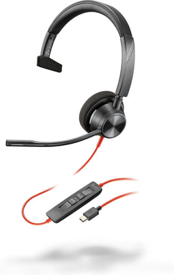 Poly Blackwire C3310 - Draadloze Mono Headset - Ruisonderdrukking - Zwart