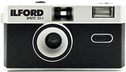 Ilford Sprite 35-II - Analoge camera - Vaste sluitertijd 1/120s en ingebouwde flitser - Zwart/Zilver
