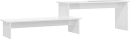vidaXL - Tv-meubel - 180x30x43 - cm - bewerkt - hout - hoogglans - wit