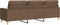 vidaXL - Driezitsbank - 210 - cm - stof - bruin