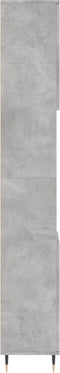 vidaXL - Badkamerkast - 30x30x190 - cm - bewerkt - hout - betongrijs