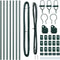 vidaXL - Funderingspalen - 7 - stuks - Groen - Ø32 - mm - 120 - cm - Gegalvaniseerd - Staal