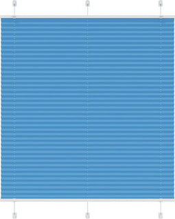 vidaXL - Plissé - rolgordijn - 115x100cm - stofbreedte - 114,4cm - polyester - blauw