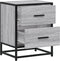 vidaXL - Nachtkastjes - 2 - st - 40x31x50 - cm - bewerkt - hout - grijs - sonoma - eiken