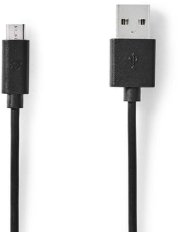 Nedis CCGL60500BK20 - USB A naar USB 2.0 micro kabel - 200 cm - Zwart
