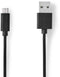 Nedis CCGL60500BK20 - USB A naar USB 2.0 micro kabel - 200 cm - Zwart