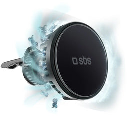 SBS TESUPFANWIR15W - Autohouder met 15W inductielader en koeling - Zwart