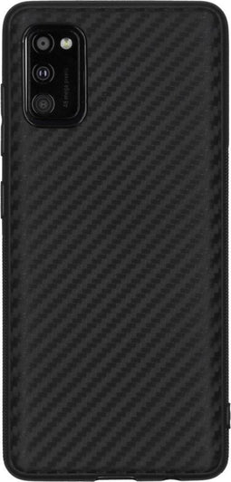 Hoesje Siliconen Geschikt voor Samsung Galaxy A41 - Carbon Softcase Backcover - Zwart