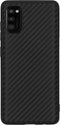 Hoesje Siliconen Geschikt voor Samsung Galaxy A41 - Carbon Softcase Backcover - Zwart