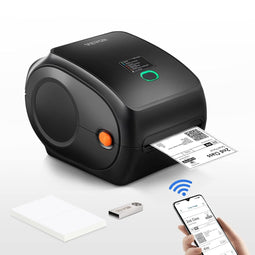 Bluetooth label printer, HD (300DPI) DHL label printer, automatic label recognition, supports Window