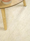Vloerkleed MOMO Rugs Panorama Uni Rond White Vloerkleed - 150 rond - Rond - Laagpolig,Rond Tapijt - Klassiek - Beige