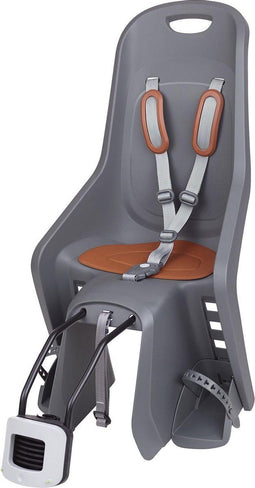 Polisport Bubbly Maxi FF Plus - Kinderzitje Achterop - 3-puntsgordel - Grijs/Bruin