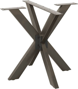 vidaXL - Eettafelpoot - spider - vorm - 85x85x(72-73) - cm - staal - naturel