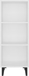 vidaXL - Dressoir - 34,5x32,5x90 - cm - bewerkt - hout - wit