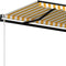 vidaXL - Luifel - automatisch - uittrekbaar - 450x300 - cm - geel - en - wit