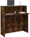 vidaXL - Receptiebalie - 100x50x103,5 - cm - bewerkt - hout - gerookt - eikenkleurig