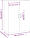 vidaXL - Wandkast - 69,5x34x90 - cm - wit