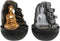 Fontän DKD Home Decor 21 x 21 x 25 cm Boeddha Hars Orientaals (2 Stuks)