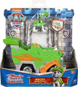 PAW Patrol Rescue Knights - Rocky - Transformerend Speelgoedvoertuig met Reddingsgereedschap - Groen